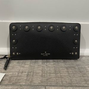 Kate Spade Larchmont Ave Studded Wallet - Black